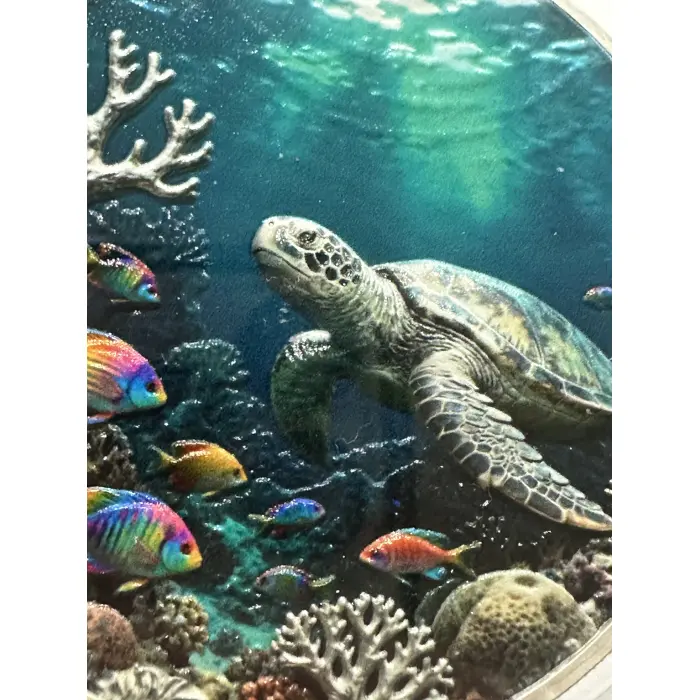 5oz Copper, Silver plated Marine Life coin 