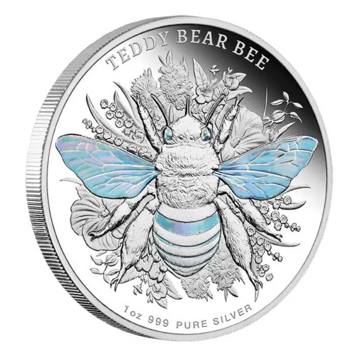 Teddy Bear Bee 1oz .999 Silver Proof Coin