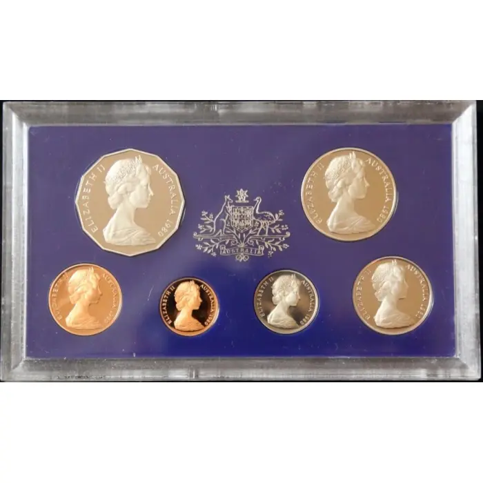 1980 Australian Proof Coin Set Complete With Original Foams & Certificate