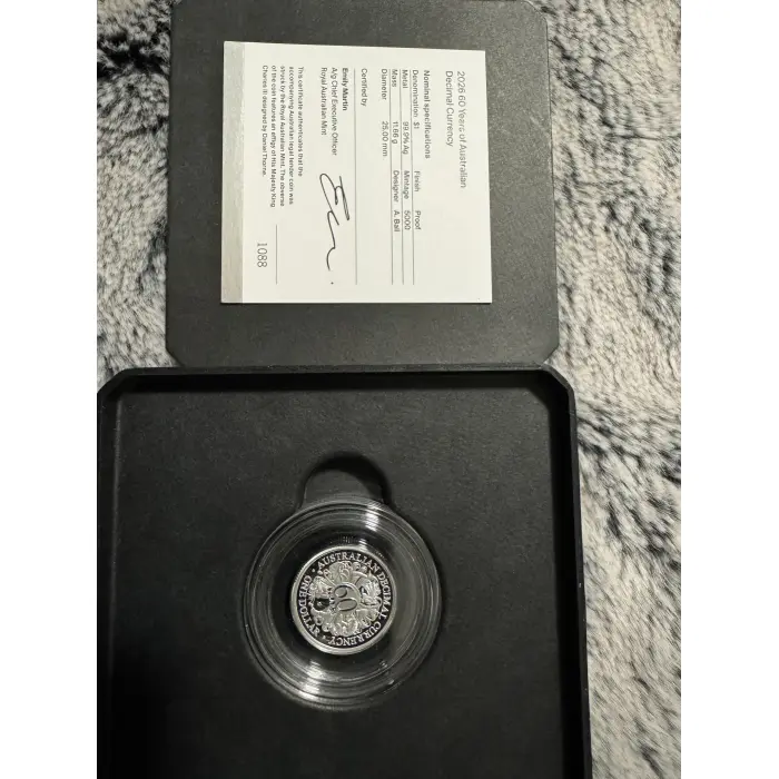 RAM 2026 $1 C - Mintmark Silver Proof coin 60 yrs Australian Decimal Currency 