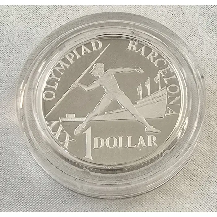 1992 Barcelona Olympic Games Fine Silver Proof $1 Coin