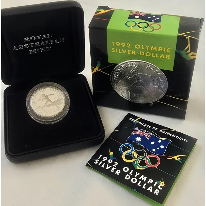 1992 Barcelona Olympic Games Fine Silver Proof $1 Coin