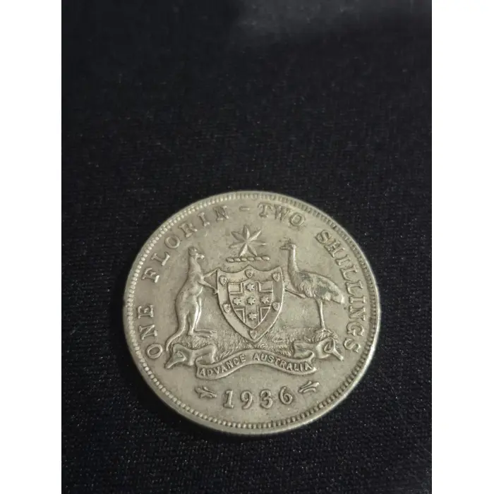 1936 Australian Pre-Decimal Florin (Two Shillings) – King George V