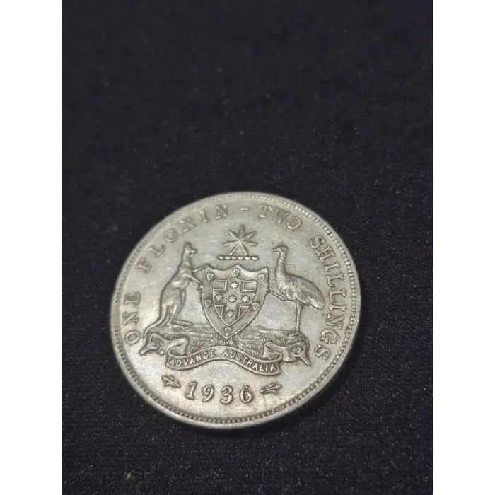1936 Australian Pre-Decimal Florin (Two Shillings) – King George V