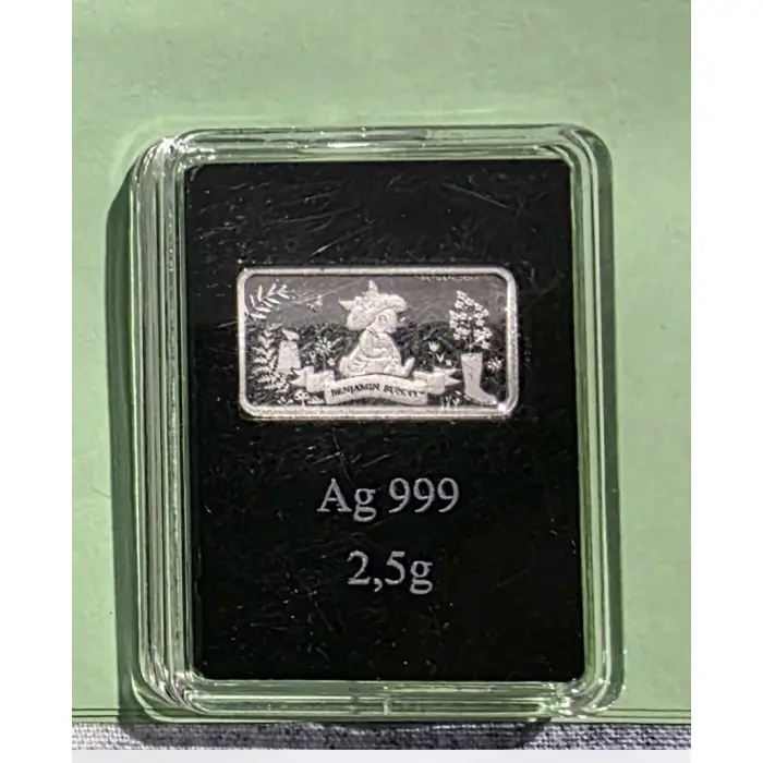 Beatrix Potter - Peter Rabbit 2.5 gram .999 Silver Dollar Coin Benjamin Bunny 