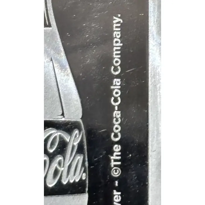 Coca-Cola 10oz 99.9% pure Silver Minted Bar with original packaging.