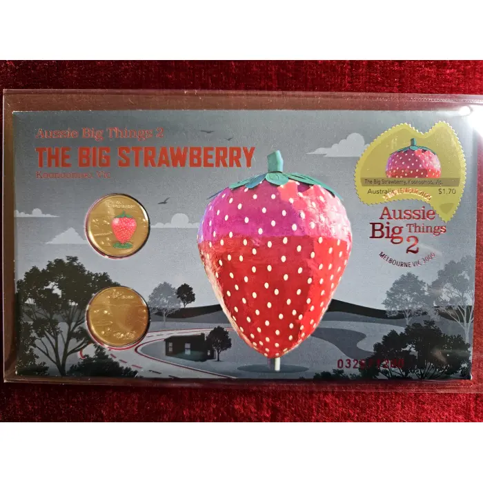 🍓 2025 $1 Aussie Big Things 2 The Big Strawberry Ltd Ed Impressions 2-Coin PNC