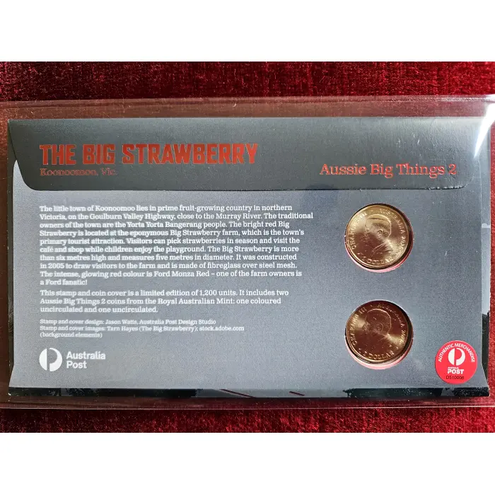 🍓 2025 $1 Aussie Big Things 2 The Big Strawberry Ltd Ed Impressions 2-Coin PNC