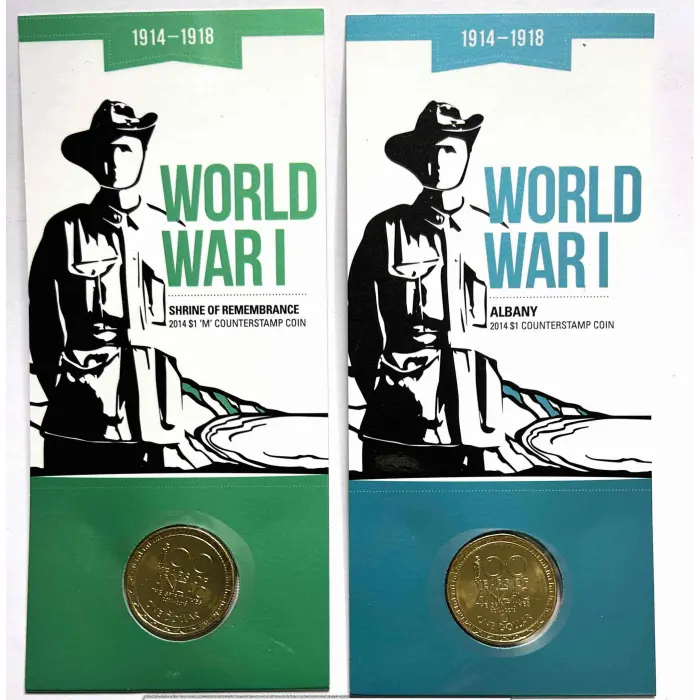 100 YEARS OF ANZAC THE SPIRIT LIVES 2014 – 2018. AL & M Counterstamp