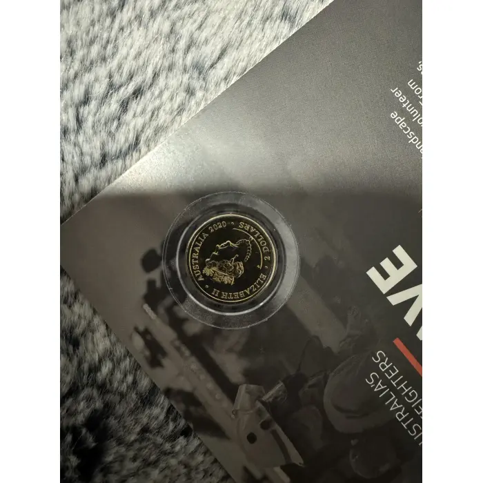 2020 $2 C - Mintmark Firefighters coloured uncirculated coin 