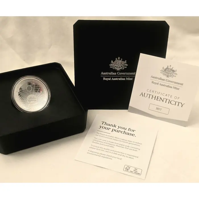2022 Wallal Centenary 1oz Australia Einstein's Theory $5 Silver Proof Domed Coin