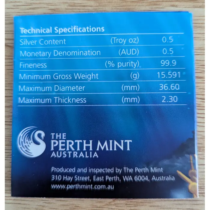 Australian Sea Life 11 The Reef MANTA RAY silver proof