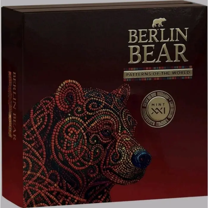2026 Berlin Bear & 2025American Bison. 2 x 2oz Silver Coloured Coins 