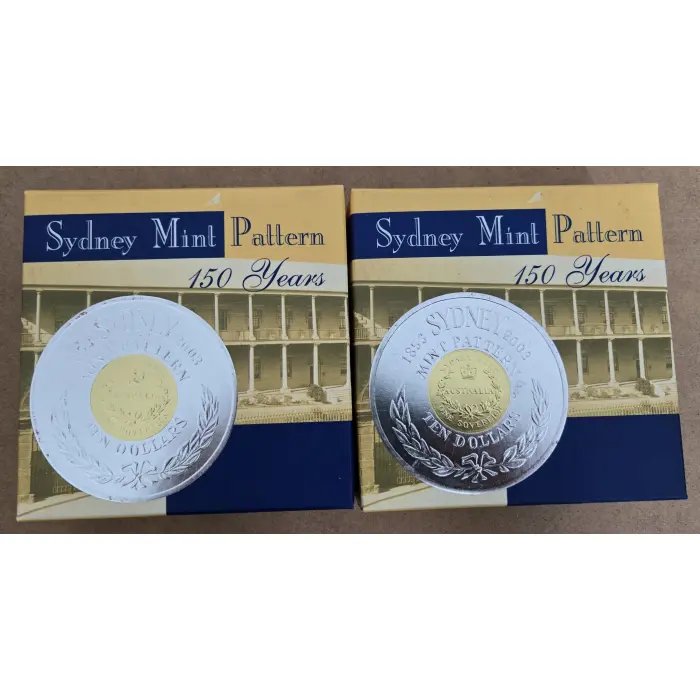 2003 Sydney Mint Pattern Silver Proof  bi metal almost 2ozCoin