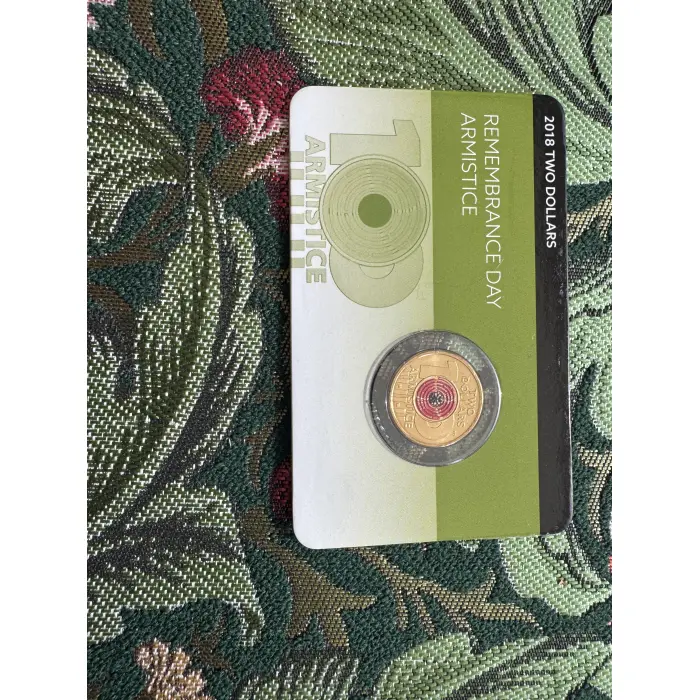 2018 $2 Uncirculated Coloured Coin Remembrance Day - Armistice  