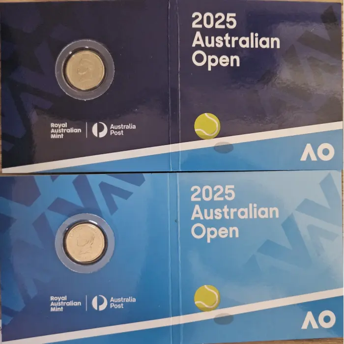 2025 Australian Open Envelope Privy $2 Coin Sets