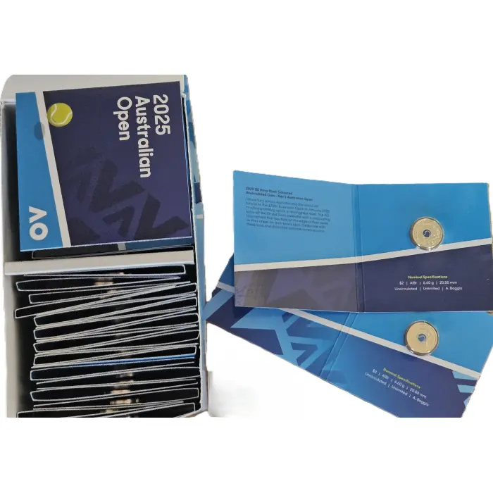 2025 Australian Open Envelope Privy $2 Coin Sets