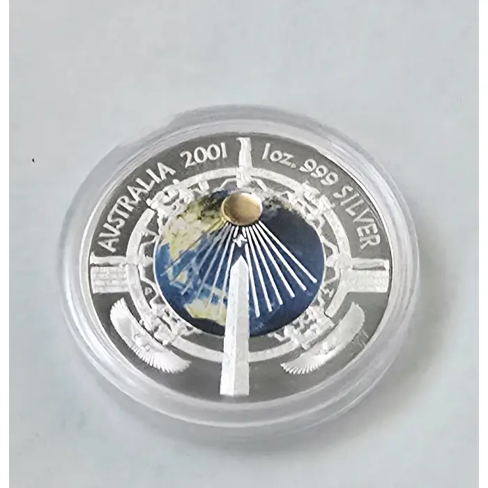 2001 Millennium 1oz Silver Colour Proof Coin – Award-Winning Collector's Piece