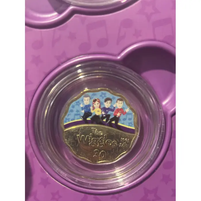 2021 30c Coloured Scalloped Two Coin Set 30 Years of the Wiggles In Jukebox. RAM
