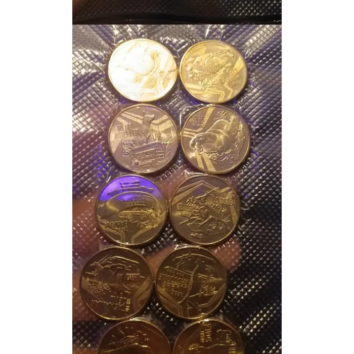 UNC 2023 Aussie big things FULL SET 10 X $1 COINS