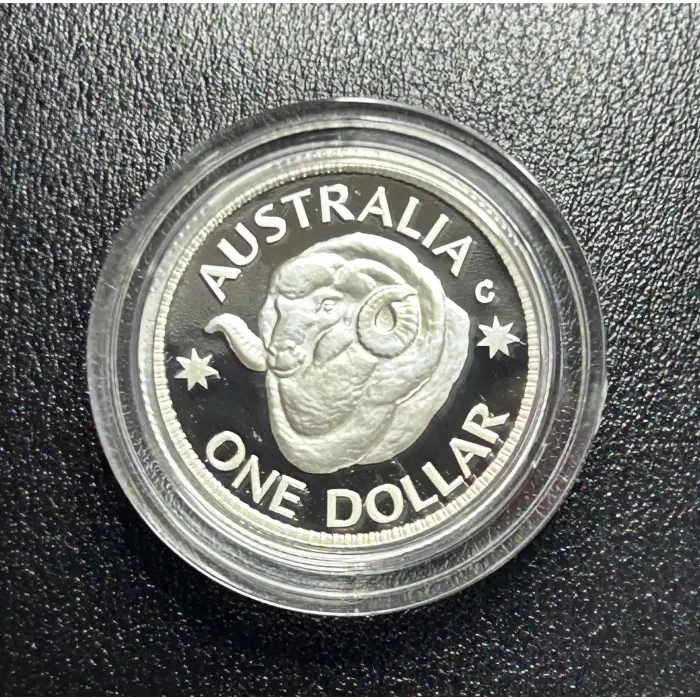2011 RAM’S HEAD DOLLAR $1 “C” MINTMARK SILVER COIN. (CERTIFICATE # 8945)