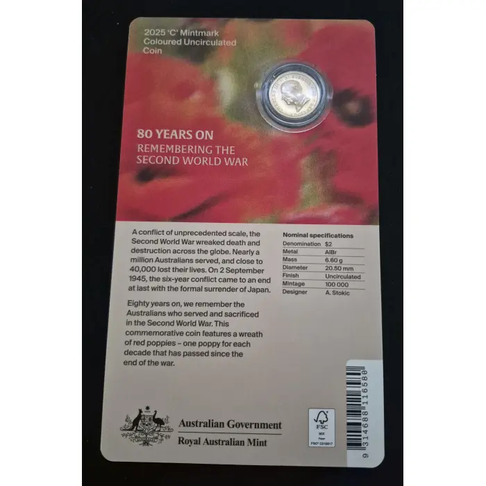 2025 Remembering WW11 C Mintmark 