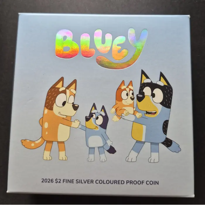 2026 Bluey Silver Coloured Proof 
