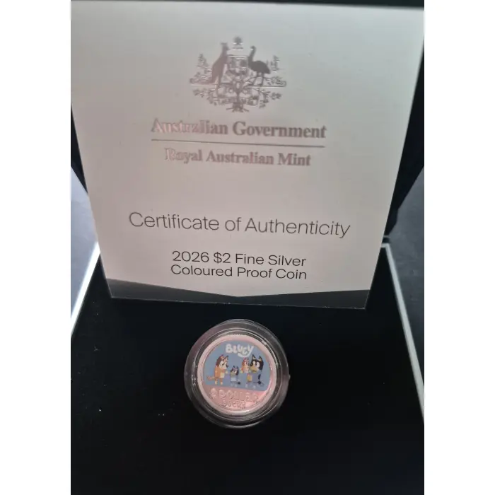 2026 Bluey Silver Coloured Proof 