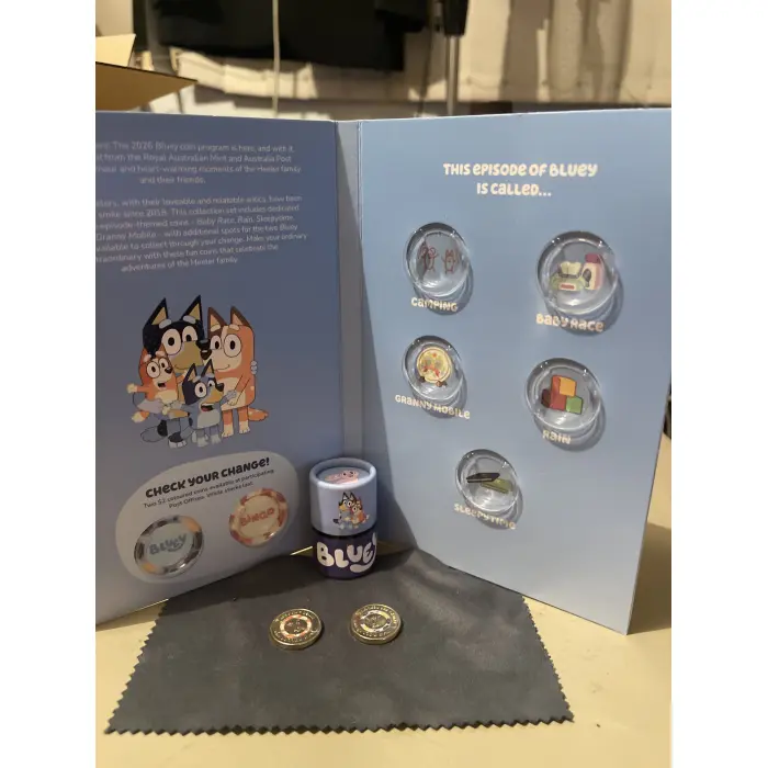 2026 Bluey albums unopened with UNC till coins