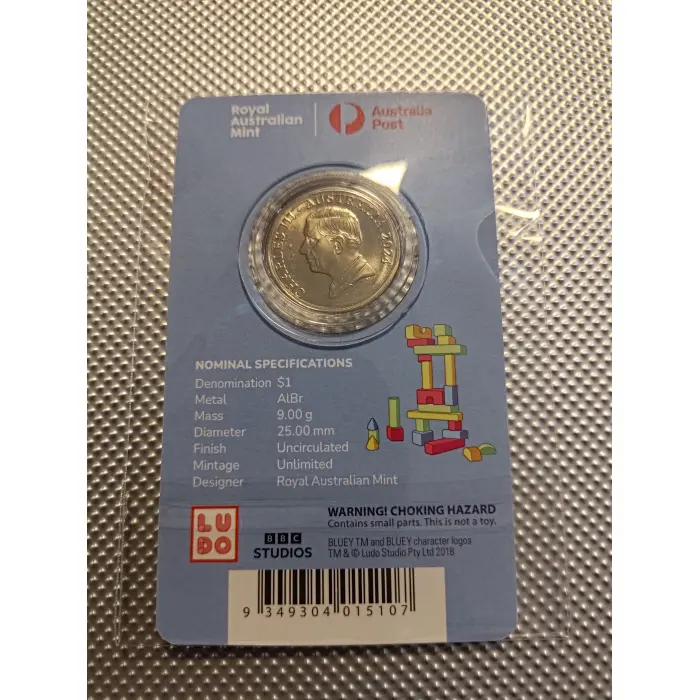 2024  Bluey $1 Privy Mark UNC coin (BLUEY)