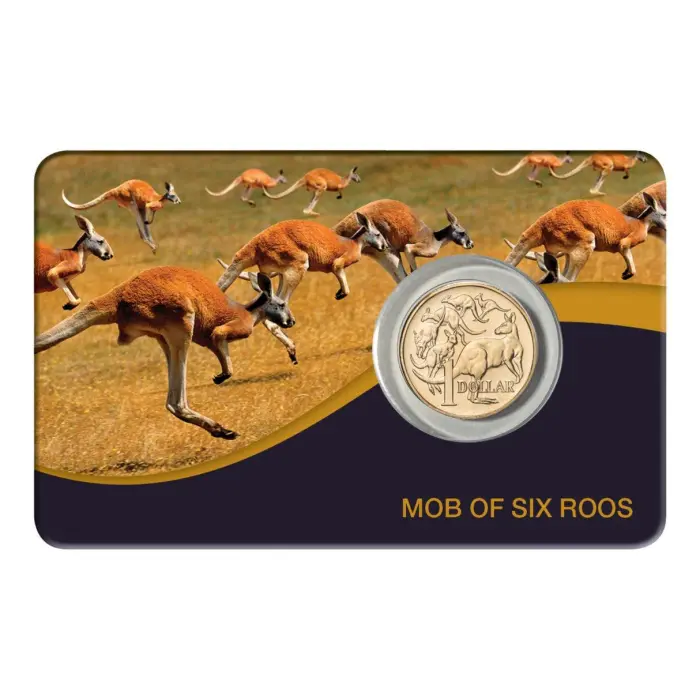 2006 $1 Mob of Roos Uncirculated Coin on Card