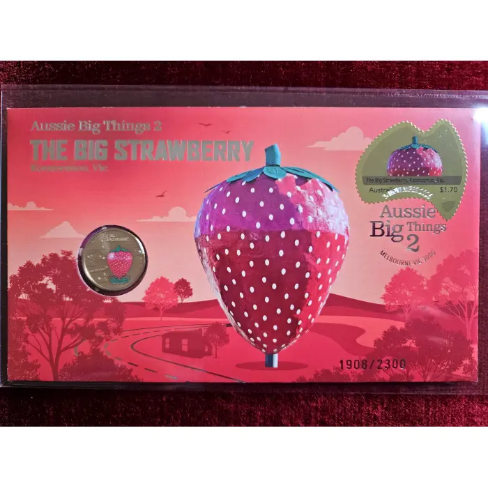 🍓 2025 $1 Aussie Big Things 2 The Big Strawberry Ltd Ed Impressions 1-Coin PNC 