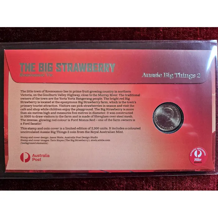 🍓 2025 $1 Aussie Big Things 2 The Big Strawberry Ltd Ed Impressions 1-Coin PNC 