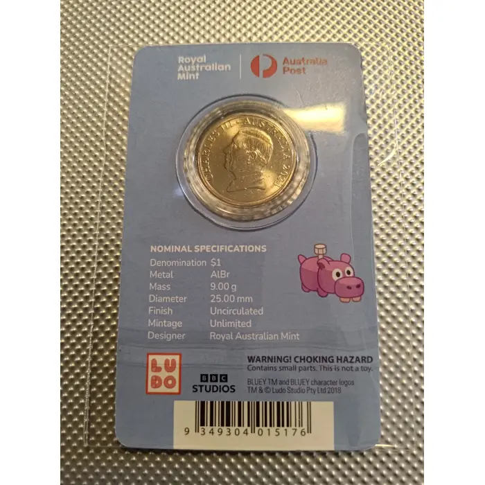 2024  Bluey $1 Privy Mark UNC coin (BLUEY, BINGO and FRIENDS)