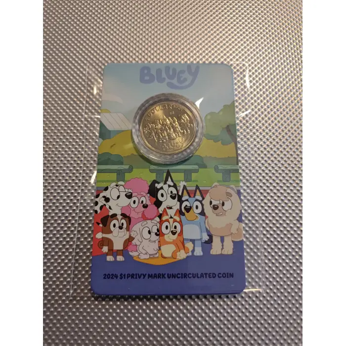 2024  Bluey $1 Privy Mark UNC coin (BLUEY, BINGO and FRIENDS)
