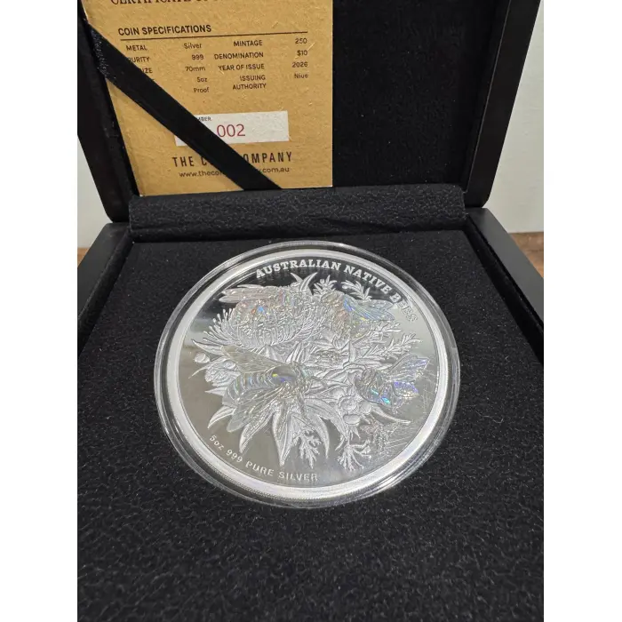 2026 ULTIMATE NATIVE BEE SET. ALL 6 COINS INCLUDING THE 5 OZ