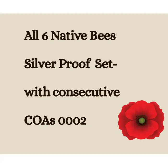 2026 ULTIMATE NATIVE BEE SET. ALL 6 COINS INCLUDING THE 5 OZ