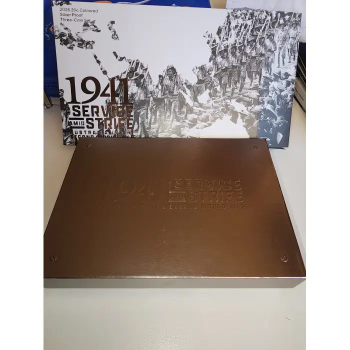 2026 20c COLOURED SILVER PROOF THREE-COIN SET – 1941: SERVICE AMID STRIFE