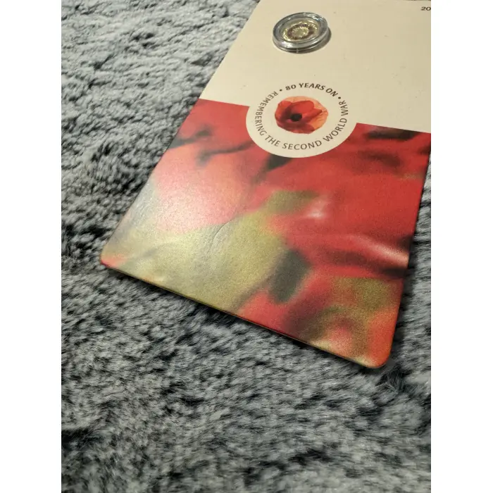 2025 $2 C - Mintmark coloured uncirculated Poppy Wreath coin 