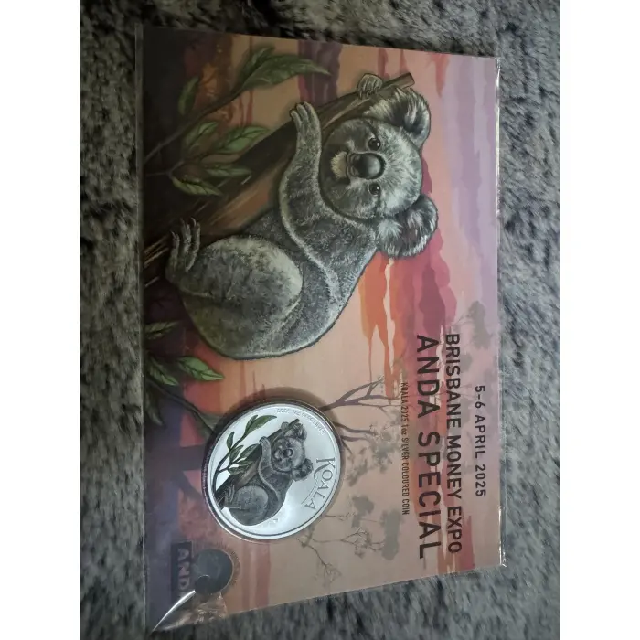 2025 Brisbane Money Expo ANDA Special Koala 1oz $1 Silver Coloured Coin  