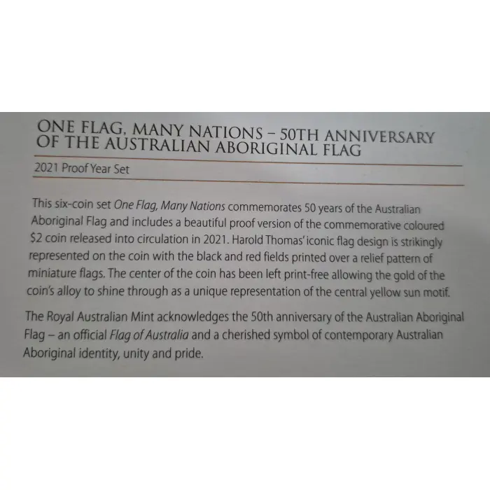 2021 Aboriginal Flag Year Proof Set