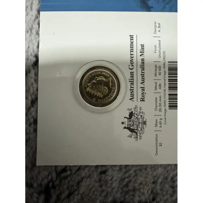 2019 $2 C - Mintmark 100 yrs of Repatriation coloured uncirculated coin 