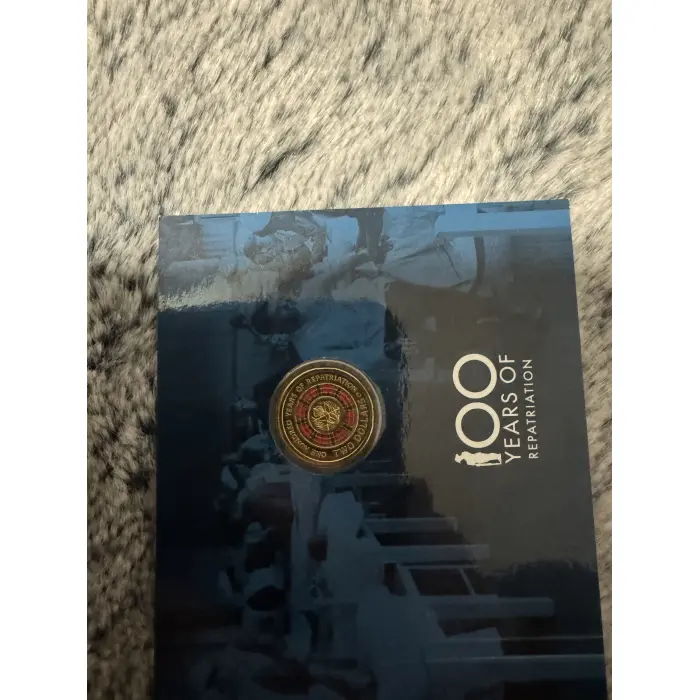 2019 $2 C - Mintmark 100 yrs of Repatriation coloured uncirculated coin 