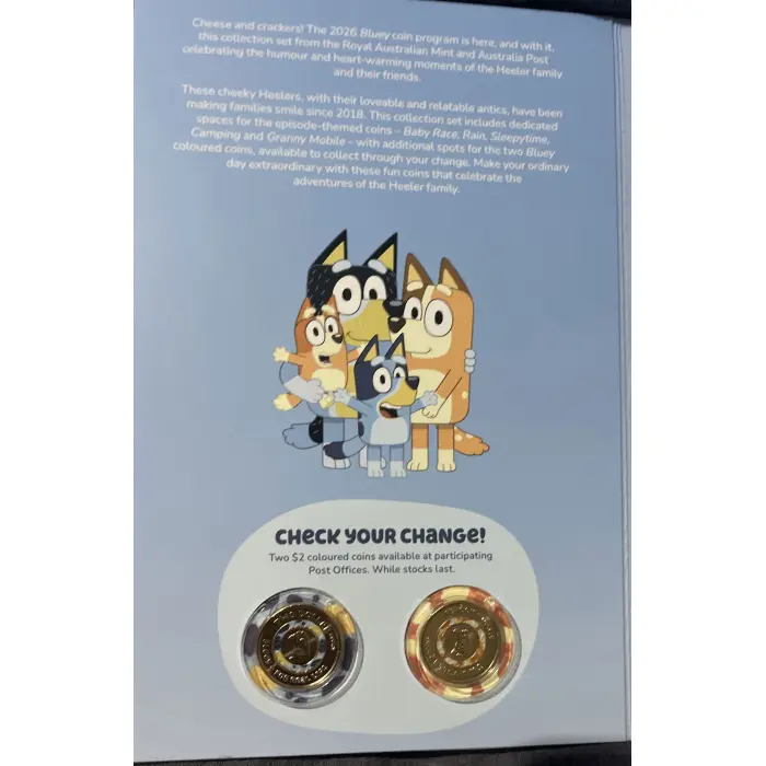 2026 blueys  album with colour sleepytime coin