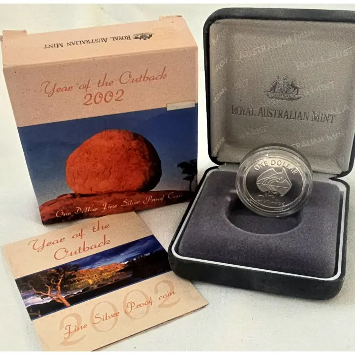 2002 $1 Silver Proof Coin: "Year of the Outback."