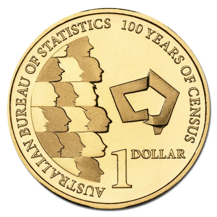 2011 $1 100 Years Of Census Carded Coin
