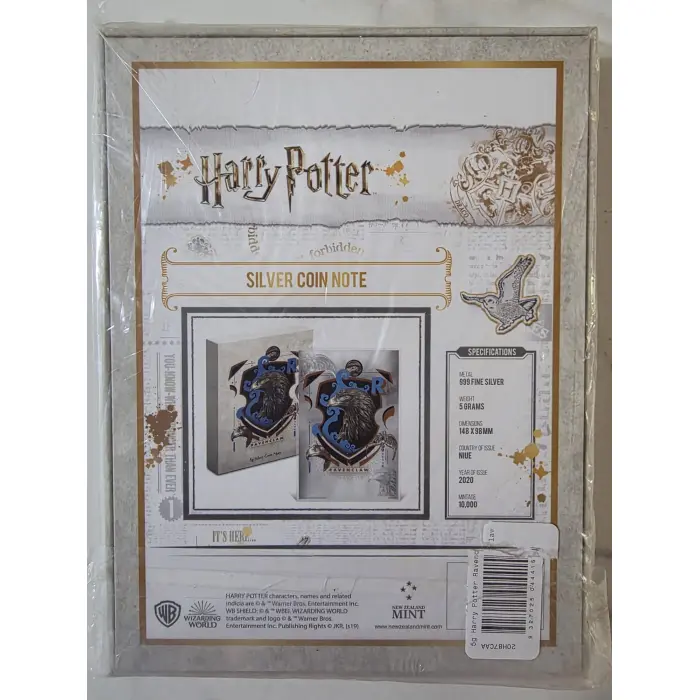 2020 Harry Potter Ravenclaw 5g Silver Coin Note – Limited Edition Collectible