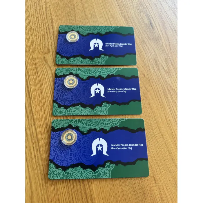 Set of 3 2025 $2 C MINT 30TH ANNIVERSARY OF TORRES STRAIT ISLANDER FLAG Coins