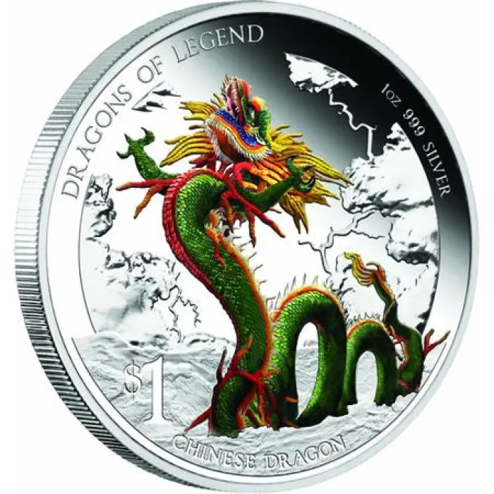 2012 1oz Silver Dragons Of Legend Chinese Dragon - Mintage: 5,000