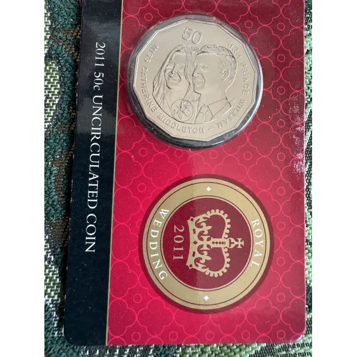 2011 Royal Wedding 50c Uncirculated coin  